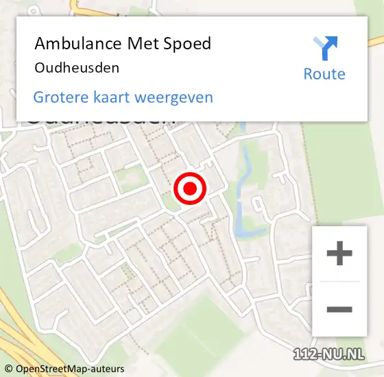 Locatie op kaart van de 112 melding: Ambulance Met Spoed Naar Oudheusden op 3 januari 2022 15:23