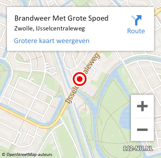 Locatie op kaart van de 112 melding: Brandweer Met Grote Spoed Naar Zwolle, IJsselcentraleweg op 3 januari 2022 18:14