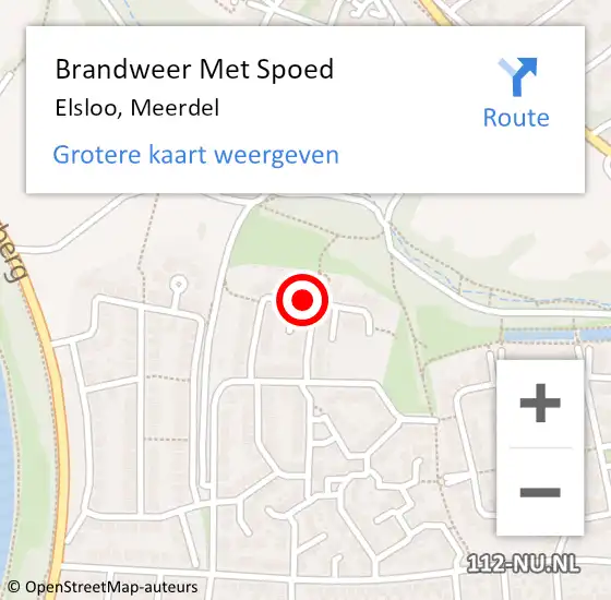 Locatie op kaart van de 112 melding: Brandweer Met Spoed Naar Elsloo, Meerdel op 3 januari 2022 19:19