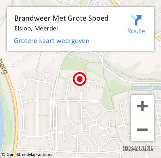 Locatie op kaart van de 112 melding: Brandweer Met Grote Spoed Naar Elsloo, Meerdel op 3 januari 2022 19:39