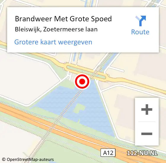 Locatie op kaart van de 112 melding: Brandweer Met Grote Spoed Naar Bleiswijk, Zoetermeerse laan op 3 januari 2022 19:44