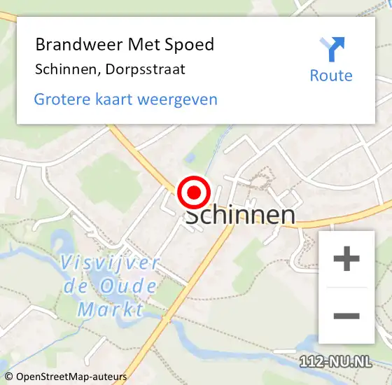 Locatie op kaart van de 112 melding: Brandweer Met Spoed Naar Schinnen, Dorpsstraat op 3 januari 2022 19:55