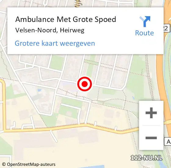 Locatie op kaart van de 112 melding: Ambulance Met Grote Spoed Naar Velsen-Noord, Heirweg op 3 januari 2022 20:45