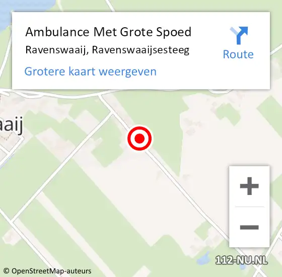 Locatie op kaart van de 112 melding: Ambulance Met Grote Spoed Naar Ravenswaaij, Ravenswaaijsesteeg op 3 januari 2022 21:58