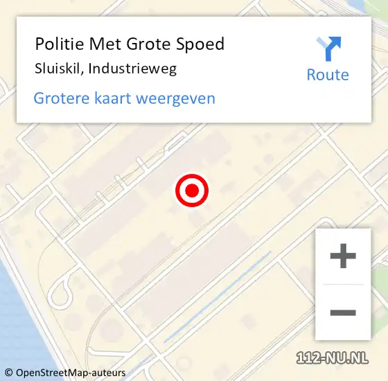 Locatie op kaart van de 112 melding: Politie Met Grote Spoed Naar Sluiskil, Industrieweg op 3 januari 2022 22:54