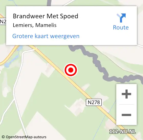 Locatie op kaart van de 112 melding: Brandweer Met Spoed Naar Lemiers, Mamelis op 4 januari 2022 05:13