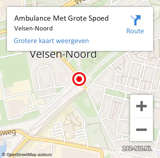 Locatie op kaart van de 112 melding: Ambulance Met Grote Spoed Naar Velsen-Noord op 4 januari 2022 11:00