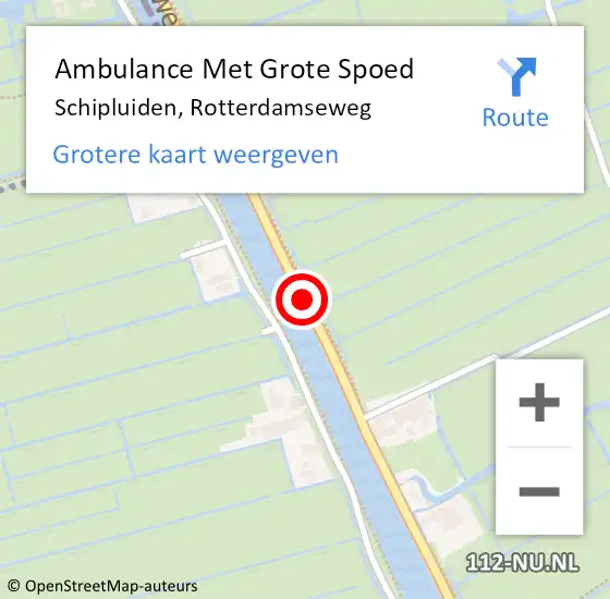 Locatie op kaart van de 112 melding: Ambulance Met Grote Spoed Naar Schipluiden, Rotterdamseweg op 4 juli 2014 11:26