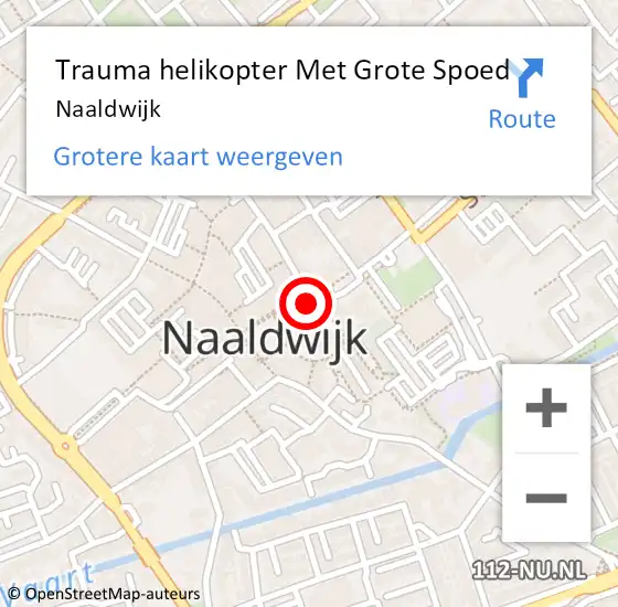 Locatie op kaart van de 112 melding: Trauma helikopter Met Grote Spoed Naar Naaldwijk op 4 januari 2022 14:21