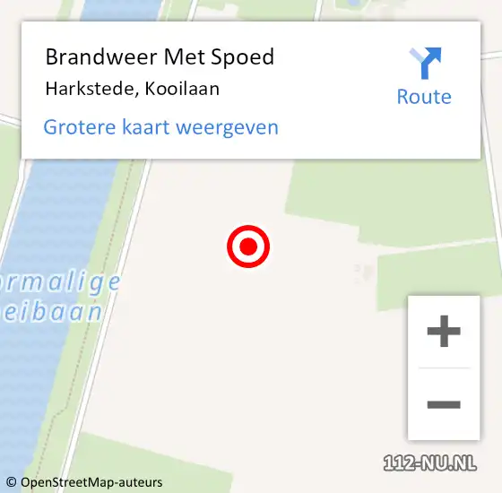 Locatie op kaart van de 112 melding: Brandweer Met Spoed Naar Harkstede, Kooilaan op 4 januari 2022 18:22