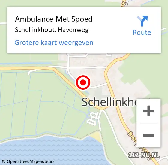 Locatie op kaart van de 112 melding: Ambulance Met Spoed Naar Schellinkhout, Havenweg op 4 juli 2014 11:58