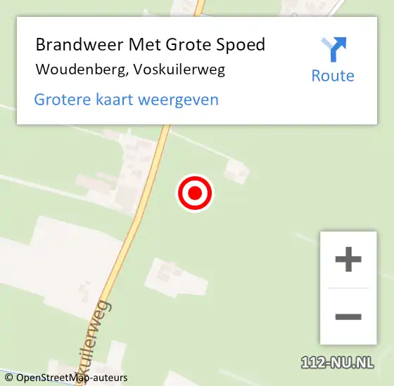 Locatie op kaart van de 112 melding: Brandweer Met Grote Spoed Naar Woudenberg, Voskuilerweg op 4 januari 2022 20:16