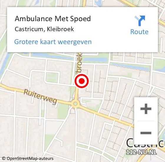 Locatie op kaart van de 112 melding: Ambulance Met Spoed Naar Castricum, Kleibroek op 4 januari 2022 23:47