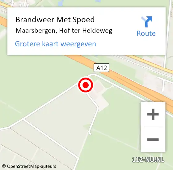 Locatie op kaart van de 112 melding: Brandweer Met Spoed Naar Maarsbergen, Hof ter Heideweg op 5 januari 2022 11:32