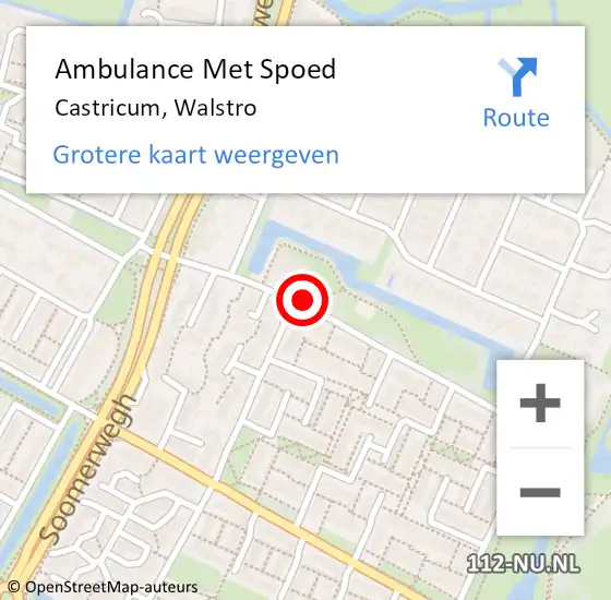 Locatie op kaart van de 112 melding: Ambulance Met Spoed Naar Castricum, Walstro op 5 januari 2022 11:38