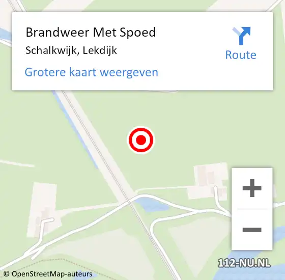 Locatie op kaart van de 112 melding: Brandweer Met Spoed Naar Schalkwijk, Lekdijk op 5 januari 2022 17:39