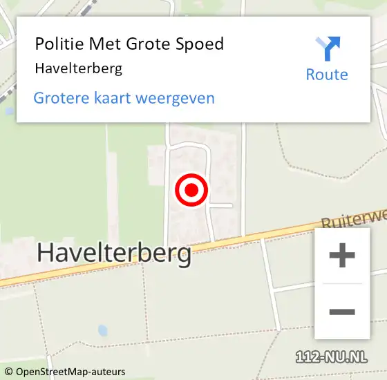 Locatie op kaart van de 112 melding: Politie Met Grote Spoed Naar Havelterberg op 5 januari 2022 18:18