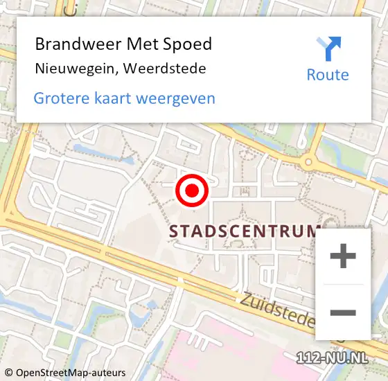 Locatie op kaart van de 112 melding: Brandweer Met Spoed Naar Nieuwegein, Weerdstede op 5 januari 2022 20:12