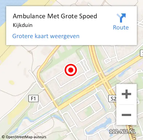 Locatie op kaart van de 112 melding: Ambulance Met Grote Spoed Naar Kijkduin op 4 juli 2014 13:45