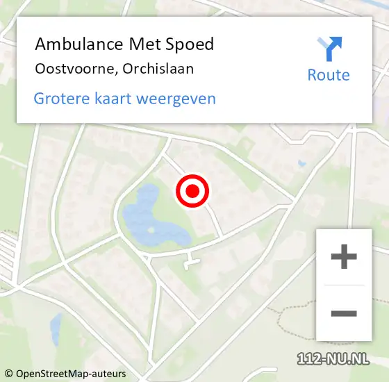 Locatie op kaart van de 112 melding: Ambulance Met Spoed Naar Oostvoorne, Orchislaan op 6 januari 2022 10:20