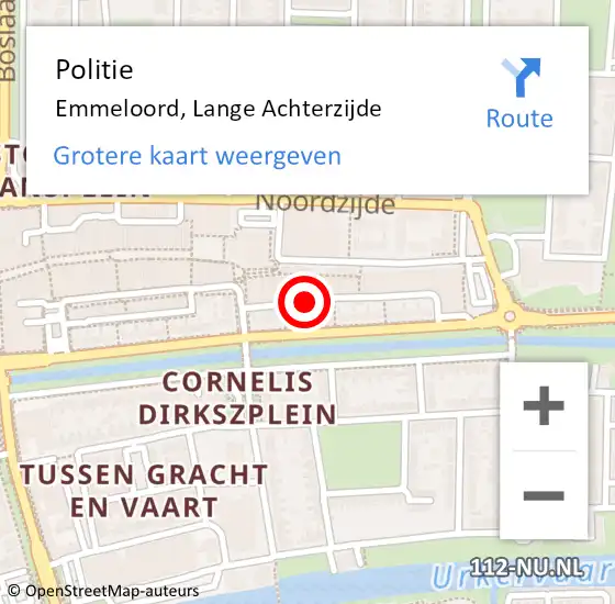 Locatie op kaart van de 112 melding: Politie Emmeloord, Lange Achterzijde op 6 januari 2022 11:11