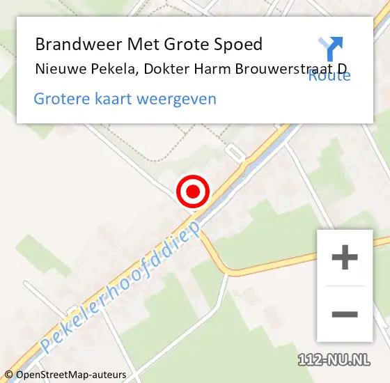 Locatie op kaart van de 112 melding: Brandweer Met Grote Spoed Naar Nieuwe Pekela, Dokter Harm Brouwerstraat D op 6 januari 2022 13:52