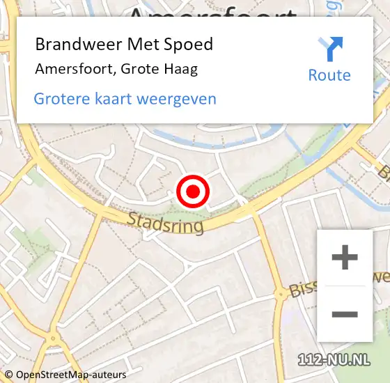 Locatie op kaart van de 112 melding: Brandweer Met Spoed Naar Amersfoort, Grote Haag op 6 januari 2022 17:34