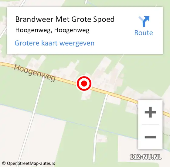 Locatie op kaart van de 112 melding: Brandweer Met Grote Spoed Naar Hoogenweg, Hoogenweg op 6 januari 2022 20:38
