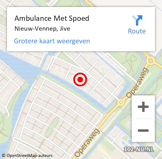 Locatie op kaart van de 112 melding: Ambulance Met Spoed Naar Nieuw-Vennep, Jive op 7 januari 2022 08:06