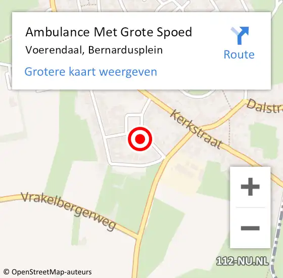 Locatie op kaart van de 112 melding: Ambulance Met Grote Spoed Naar Voerendaal, Bernardusplein op 4 juli 2014 15:21