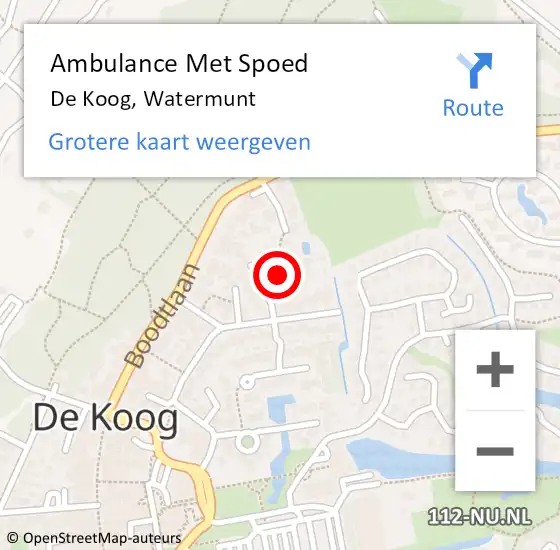 Locatie op kaart van de 112 melding: Ambulance Met Spoed Naar De Koog, Watermunt op 7 januari 2022 11:16