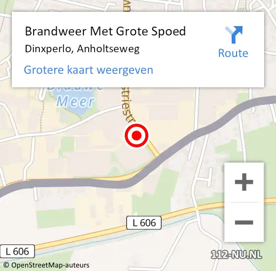 Locatie op kaart van de 112 melding: Brandweer Met Grote Spoed Naar Dinxperlo, Anholtseweg op 7 januari 2022 19:56