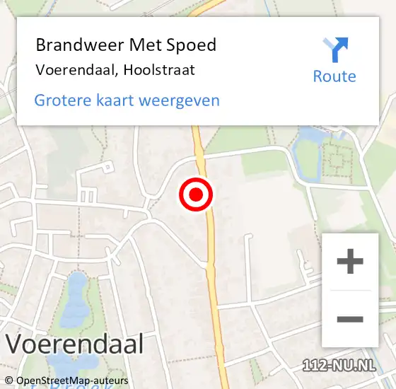 Locatie op kaart van de 112 melding: Brandweer Met Spoed Naar Voerendaal, Hoolstraat op 7 januari 2022 20:29