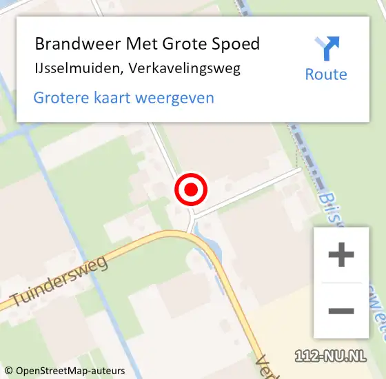 Locatie op kaart van de 112 melding: Brandweer Met Grote Spoed Naar IJsselmuiden, Verkavelingsweg op 8 januari 2022 07:35