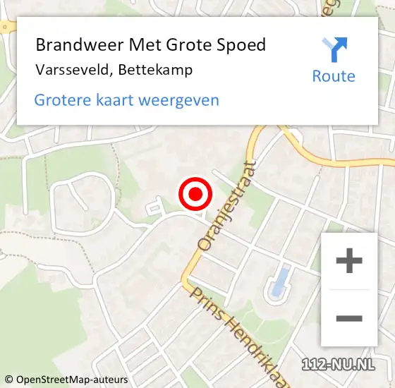 Locatie op kaart van de 112 melding: Brandweer Met Grote Spoed Naar Varsseveld, Bettekamp op 4 juli 2014 17:15