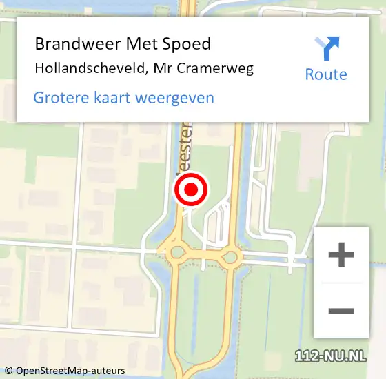 Locatie op kaart van de 112 melding: Brandweer Met Spoed Naar Hollandscheveld, Mr Cramerweg op 8 januari 2022 16:22