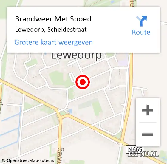 Locatie op kaart van de 112 melding: Brandweer Met Spoed Naar Lewedorp, Scheldestraat op 8 januari 2022 17:15