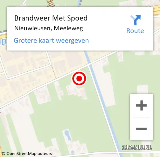Locatie op kaart van de 112 melding: Brandweer Met Spoed Naar Nieuwleusen, Meeleweg op 8 januari 2022 19:13