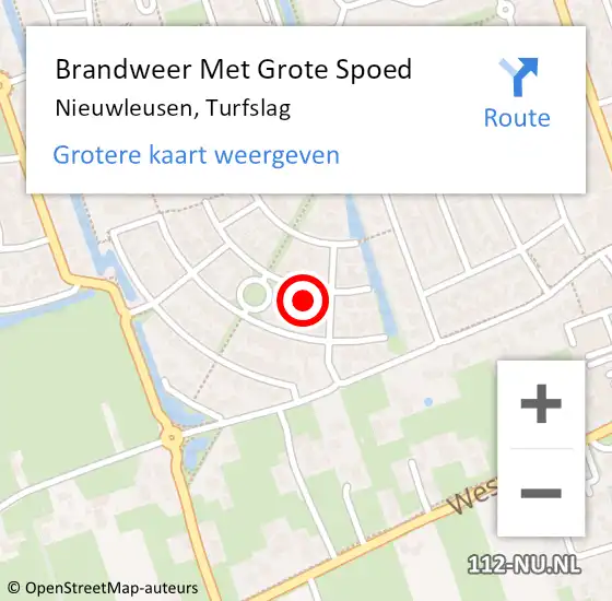 Locatie op kaart van de 112 melding: Brandweer Met Grote Spoed Naar Nieuwleusen, Turfslag op 4 juli 2014 17:47