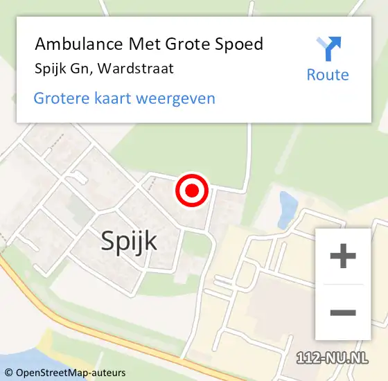 Locatie op kaart van de 112 melding: Ambulance Met Grote Spoed Naar Zevenaar, Wardstraat op 8 januari 2022 20:43