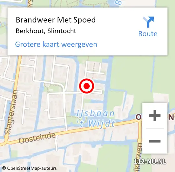 Locatie op kaart van de 112 melding: Brandweer Met Spoed Naar Berkhout, Slimtocht op 9 januari 2022 19:09