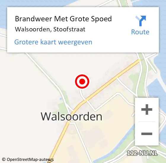 Locatie op kaart van de 112 melding: Brandweer Met Grote Spoed Naar Walsoorden, Stoofstraat op 10 januari 2022 06:44