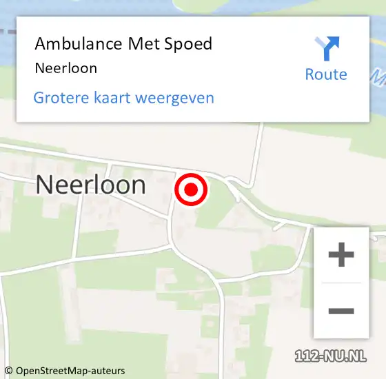 Locatie op kaart van de 112 melding: Ambulance Met Spoed Naar Neerloon op 10 januari 2022 09:05