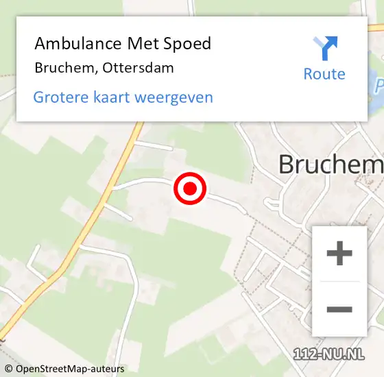 Locatie op kaart van de 112 melding: Ambulance Met Spoed Naar Bruchem, Ottersdam op 10 januari 2022 18:31