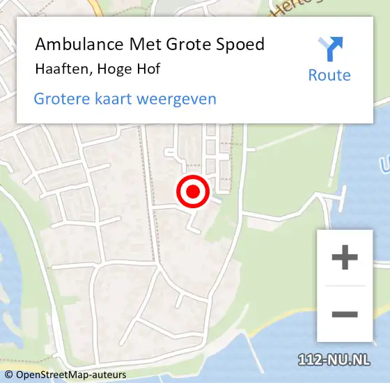 Locatie op kaart van de 112 melding: Ambulance Met Grote Spoed Naar Haaften, Hoge Hof op 11 januari 2022 03:04