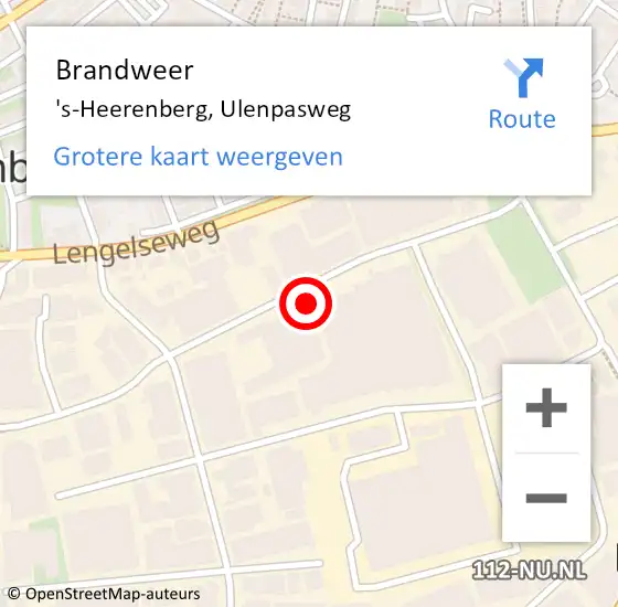 Locatie op kaart van de 112 melding: Brandweer 's-Heerenberg, Ulenpasweg op 4 juli 2014 23:00