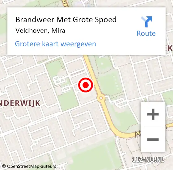 Locatie op kaart van de 112 melding: Brandweer Met Grote Spoed Naar Veldhoven, Mira op 11 januari 2022 10:22