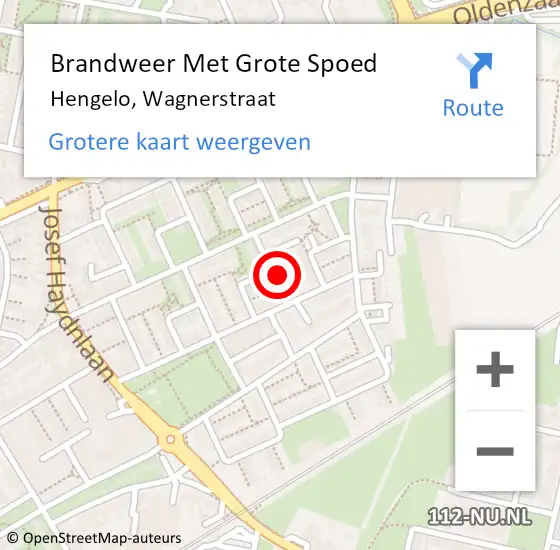 Locatie op kaart van de 112 melding: Brandweer Met Grote Spoed Naar Hengelo, Wagnerstraat op 11 januari 2022 15:47