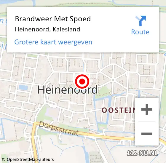 Locatie op kaart van de 112 melding: Brandweer Met Spoed Naar Heinenoord, Kalesland op 11 januari 2022 20:02