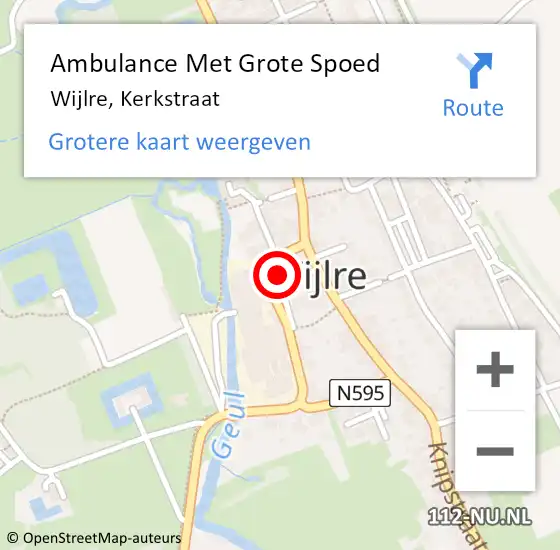 Locatie op kaart van de 112 melding: Ambulance Met Grote Spoed Naar Wijlre, Kerkstraat op 5 juli 2014 01:02